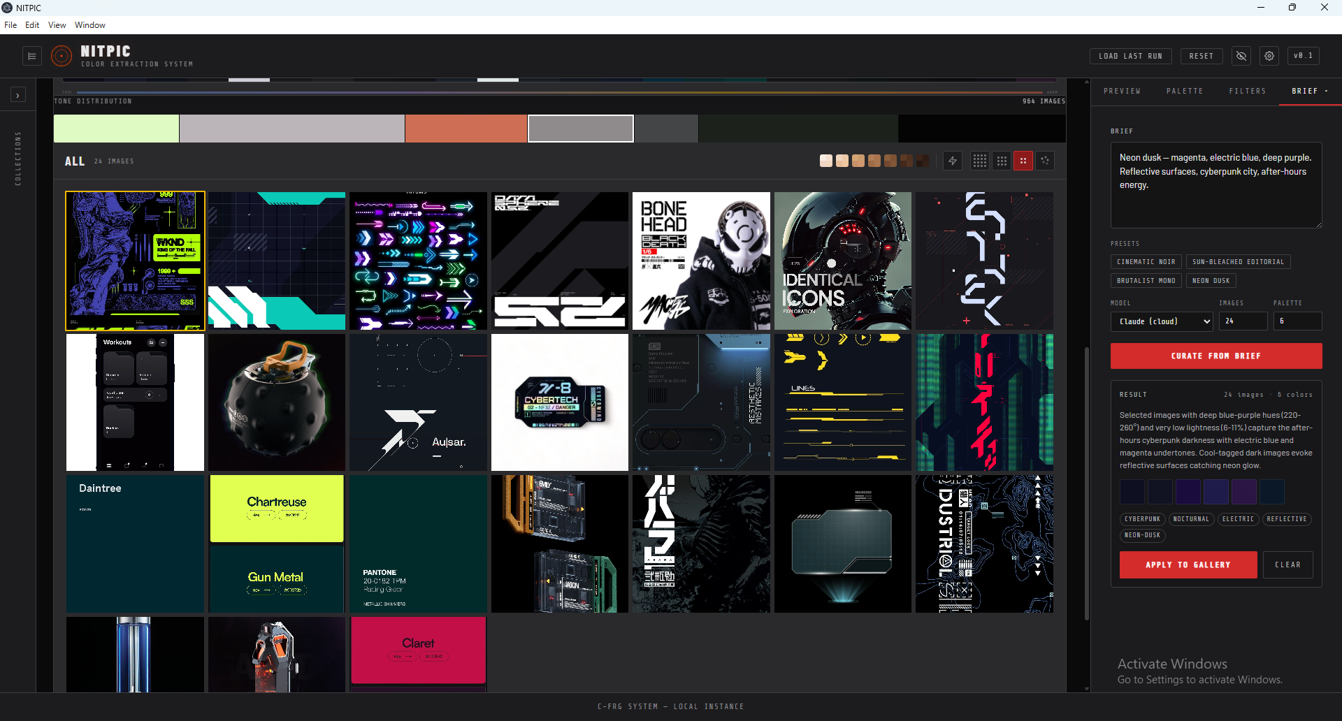Brief curation tab